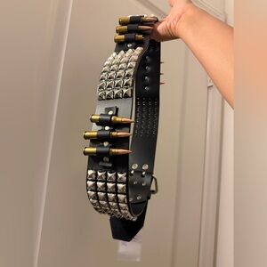 FUNK PLUS 4 Row Studded Bullet Belt RARE